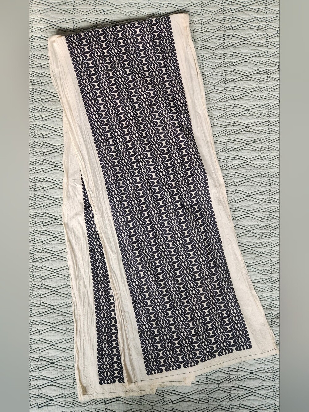 Black and White Boho Scarf